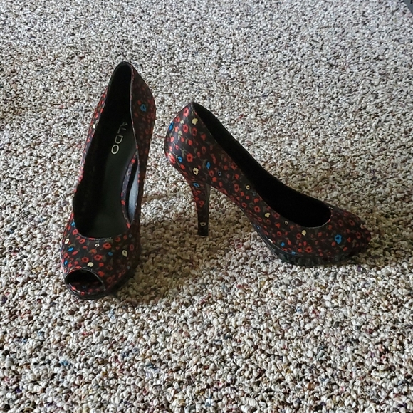 🖤ALDO🖤 SIZE 38, peep toe heels - Picture 1 of 8